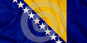 Silk Bosnia and Herzegovina Flag