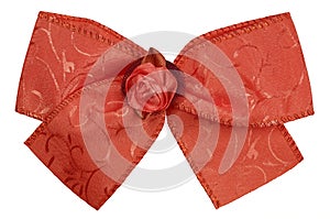 Silk bow - red