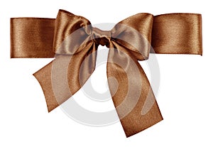 Silk brown bow