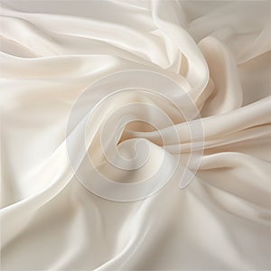 Soft White Silk Fabric With Luminous Shadows - Rendered In Cinema4d photo