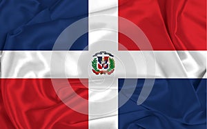 Silk Dominican Republic Flag