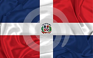 Silk Dominican Republic Flag photo