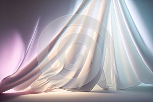 Silk drape color gradient glow tulle veil texture