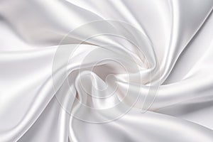 Silk fabric background. Elegance white satin silk with waves. abstract background.