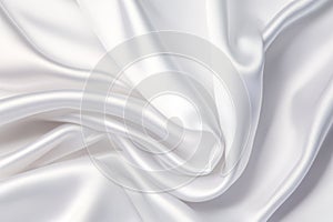 Silk fabric background. Elegance white satin silk with waves. abstract background.