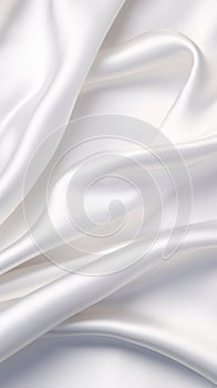 Silk fabric background. Elegance white satin silk with waves. abstract background.