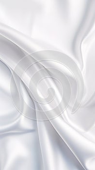 Silk fabric background. Elegance white satin silk with waves. abstract background.