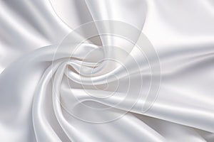 Silk fabric background. Elegance white satin silk with waves. abstract background.