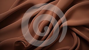 Medium Brown Silk Crepe Fabric: Rendered In Cinema4d With Sculpted Forms photo