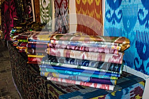 Silk fabrics with different and colorful patterns are called atlas fabric in Uzbekistan.