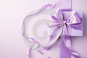 Silk gift bow. isolated on white background, enhancing gift mood and offering ample copy space