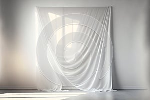 Silk interior drape decor white sheer tulle wall