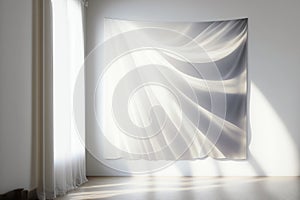 Silk interior drape decor white tulle sunlight