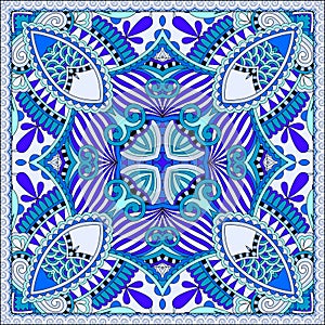 Silk neck scarf or kerchief square pattern design in ukrainian s