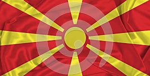 Silk North Macedonia Flag