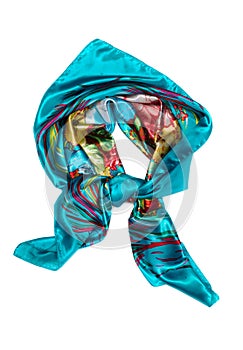 Silk scarf, isolate