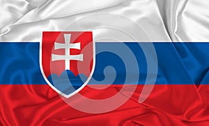 Silk Slovakia Flag