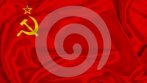 Silk Soviet Union Flag