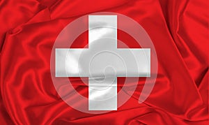 Silk Switzerland Flag