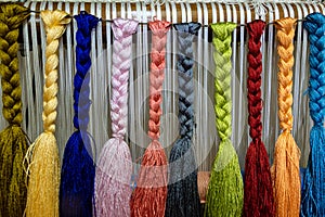 Silk threads for weaving Persian carpets