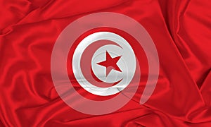 Silk Tunisia Flag