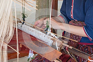 Silk weaving