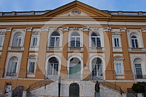 The silk works of San Lucio, Caserta, looms weaving the silk of the Bourbons photo