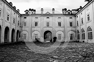 The silk works of San Lucio, CasertaNa, looms weaving the silk of the Bourbons photo