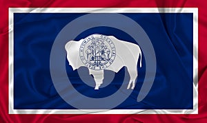 Silk Wyoming State Flag photo