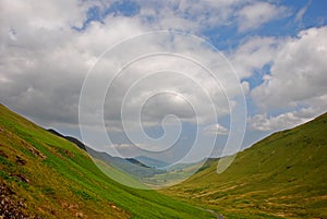 Silky Grassland with Valley in Lake District