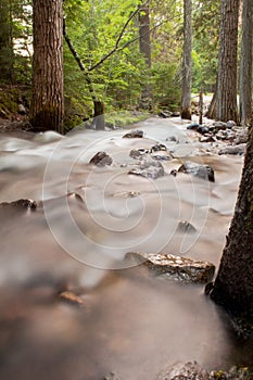 Silky water flow