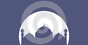 Sillhouette Mosque Illustration design template