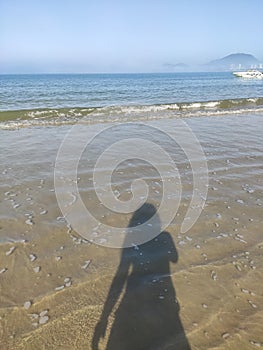 Silloette on the beach