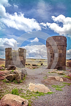 Sillustani - pre-Incan burial ground (tombs) on the shores of La