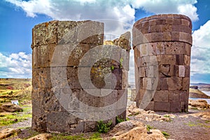 Sillustani - pre-Incan burial ground (tombs) on the shores of La