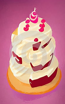 Silly cake - abstract digital art