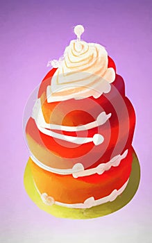 Silly cake - abstract digital art