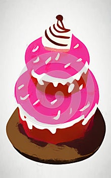 Silly cake - abstract digital art