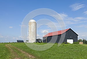 Silo and a barn