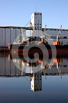 Silo in Blue Water