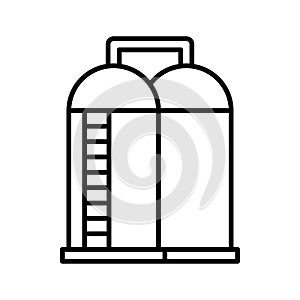 Silo icon. Granary. Pictogram isolated on white background