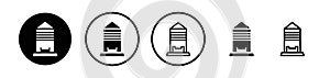 Silo icon vector set on white background