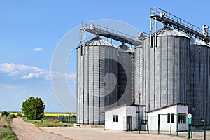 Silo in northern Serbia during spring