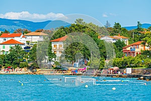 Silo, village in north-east of the island of Krk, Croatia. Tourist centers of the Dobrinj