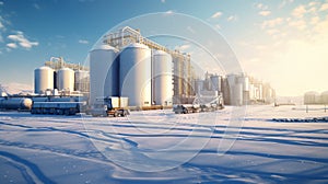 Silos and agroprocessing plant for processing background