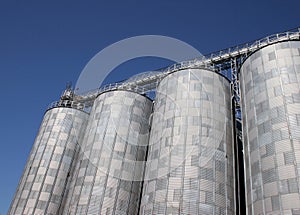 Silos at a flour mill
