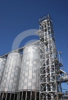 Silos at a flour mill