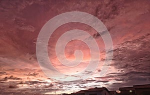 Silouetes from golden hour on the wall