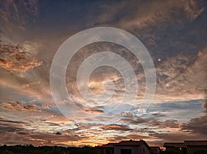 Silouetes from golden hour on the wall