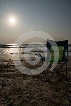 Silouette beach Chairs at Sunsetp